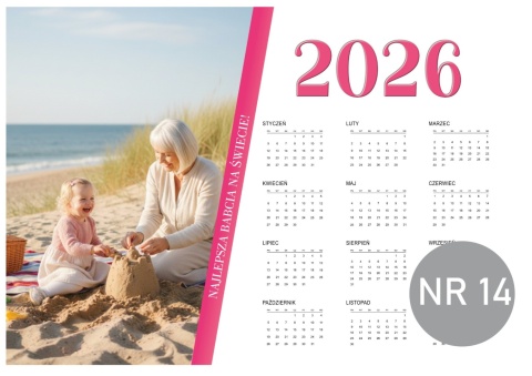 14 Kalendarz z dedykacją dla babci - na dzień babci 2026